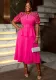 Chic Lace Patchwork Ruffled A-Line Formal Party Dress