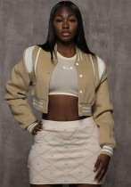 Women Button Baseball Jacket