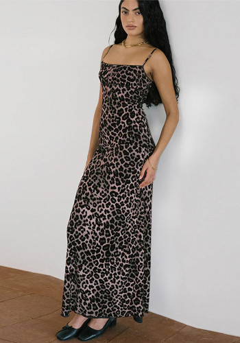Women Spring Elegant Square Neck Strap Dress