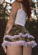 Women's Spring And Autumn Sweet Lace Bow White A-Line Skirt