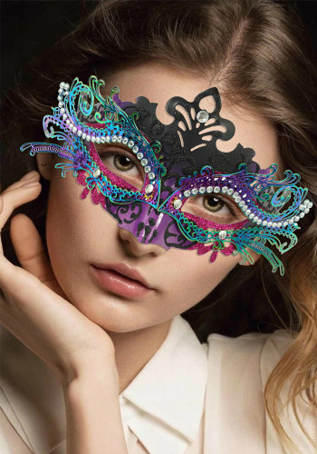 Mardi Gras Diamond Mask Halloween Masquerade Party Performance Mask