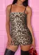 Sequin Leopard Straps Low Back Sexy Hollow Tight Fitting Short Jumpsuit