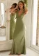 Women Solid V Neck Sexy Lace Dress
