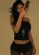Women Winter Sexy Strapless Sleeveless Sequin Top and Shorts Two-Piece Set
