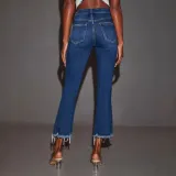 Women Spring Summer Casual Denim Capri Pants