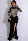 Sexy Beaded See-Through Patchwork Slim Fit Night Club Dress