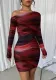 Women Slash Shoulder Print Dress