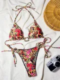 Women bikini leopard print Two Pieces swimsuit