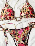 Women bikini leopard print Two Pieces swimsuit