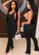 Women Casual Pleated Vest Top and Pant Two Piece Set