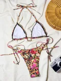 Women bikini leopard print Two Pieces swimsuit