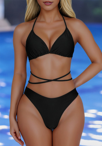 Women's Solid Color Sexy Bikini Two Pieces Swimsuit