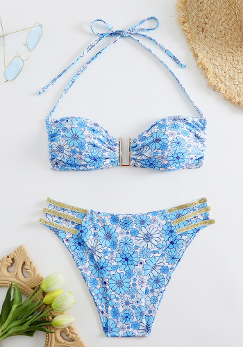 Women's Sexy Print Bikini Two Pieces Swimsuit