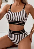 Sexy Solid Color Print Bikini Two Pieces Swimsuit