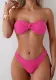 Sexy Solid Color Strapless Bikini Two Pieces Swimsuit