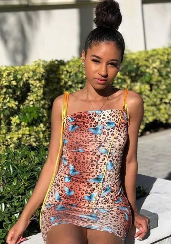 Women Sexy Off Shoulder Suspender Print Dress