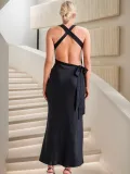Women Spring Summer Halter Neck Backless Maxi Dress