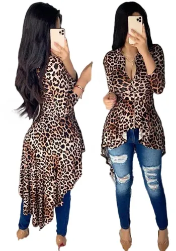Women leopard print dress