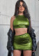 Spring Fashion Sleeveless Vest High Waist Bodycon Skirt Two Piece Set