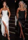 Women Sexy Sequin Strapless Top and Slit Skirt Two-piece Set
