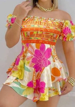 Women Off Shoulder Print Dress