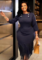 Women African Fringe Dress