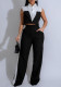 Summer Women's Sleeveless Shirt Pants OL Two-Piece Set
