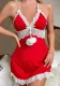 Valentine's Day Lingerie Sexy Strap Lace Patchwork Nightdress