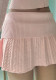 Spring Sweet Pink Turned Waist Elastic Woolen Mini Skirt