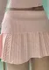 Spring Sweet Pink Turned Waist Elastic Woolen Mini Skirt