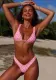 Women Two Pieces Swimsuit Solid Color Floral Bikini