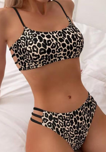 Female Sexy Leopard Print Two Pieces Sexy Swimsuit