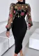 Women casual lace patchwork off shoulder dress