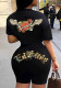 Plus Size Women Printed T-shirt and Shorts Two-piece Set
