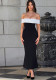 Women Summer Contrast Off Shoulder Dress