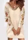 Women's Fashionable V-Neck Butterfly Decoration Sequin Dress