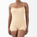 Sexy Lace Strap One-Piece Skinny Sports Casual Jumpsuit