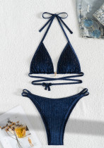 Sexy Solid Color Bikini Spring Two Piece Swimsuit