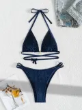Sexy Solid Color Bikini Spring Two Piece Swimsuit