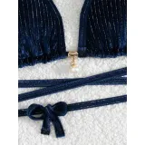 Sexy Solid Color Bikini Spring Two Piece Swimsuit