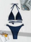 Sexy Solid Color Bikini Spring Two Piece Swimsuit