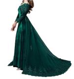 Sexy Off Shoulder Slim Waist Fishtail Satin Prom Evening Dress（Processing time need 3-6 days）
