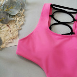 Sexy Hollow One-Piece Lace-Up Women's Swimsuit