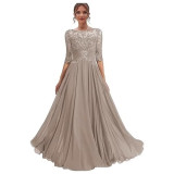 Women Lace Long Formal Evening Dress Prom Party Dress（Processing time need 3-6 days）