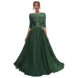 Women Lace Long Formal Evening Dress Prom Party Dress（Processing time need 3-6 days）