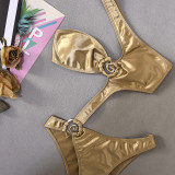 Satin Sexy One-Piece Bikini Swimsuit