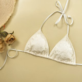 Lace Square Leg Shorts Three-Piece Fashion Lace-Up Bikini