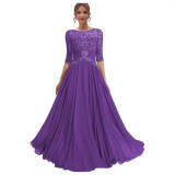 Women Lace Long Formal Evening Dress Prom Party Dress（Processing time need 3-6 days）