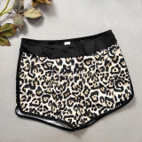 High Waist Patchwork Leopard Print Two Piece Sexy Swimsuit