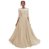 Women Lace Long Formal Evening Dress Prom Party Dress（Processing time need 3-6 days）